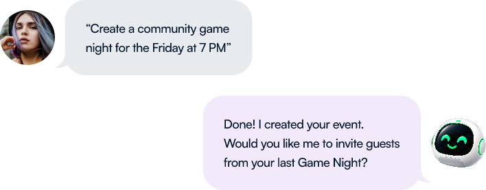 Create a community game night for the Friday at 7 PM — AI Bookie conversation
