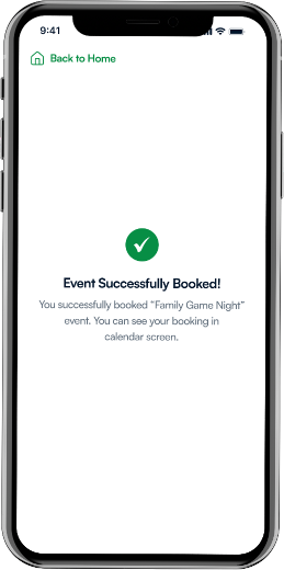 Event successfully booked