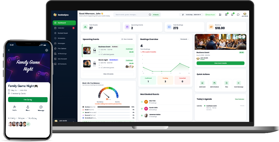 BookedYou dashboard